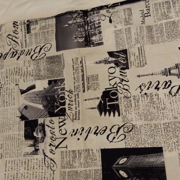 Alamode Home Newspaper Print Amsterdam Shanghi Berlin NY 1 Pillowcase - Picture 5 of 6